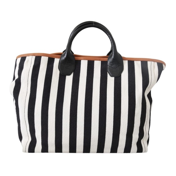 DOLCE & GABBANA Borse Striped Cotton Shopping Tote - Picture 6 of 8